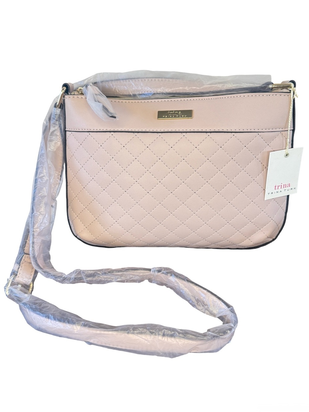Trina Turk Signature Quilted Crossbody Bag, Cashmere